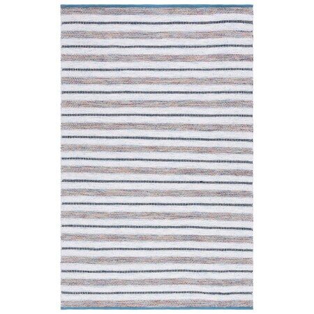 Safavieh 8 x 10 ft. Montauk Flat Weave Rectangle Area Rug, Turquoise & Ivory MTK702K-8